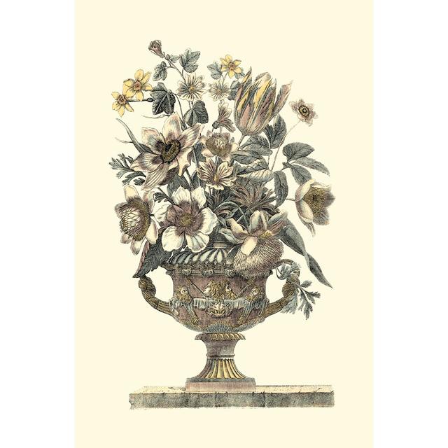 Flowers In An Urn I (Sepia) by Piranesi/Roy - Wrapped Canvas Print Rosalind Wheeler Size: 122cm H x 81cm W on Productcaster.