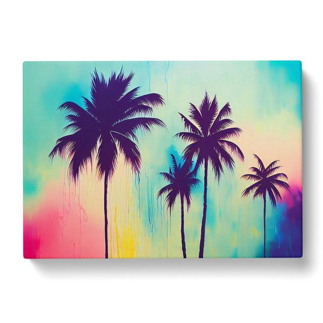 Painted Palm Trees Vol.4 - Wrapped Canvas Graphic Art Bay Isle Home Size: 50cm H x 76cm W x 3cm D on Productcaster.