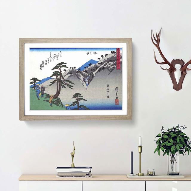 Sakanoshita by Utagawa Hiroshige - Picture Frame Painting Print East Urban Home Size: 36cm H x 48cm W x 2cm D, Frame Option: Oak Framed on Productcaster.