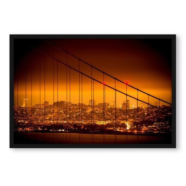 San Francisco Skyline - Picture Frame Photograph Latitude Run Size: 70cm H x 100cm W x 2.5cm D on Productcaster.