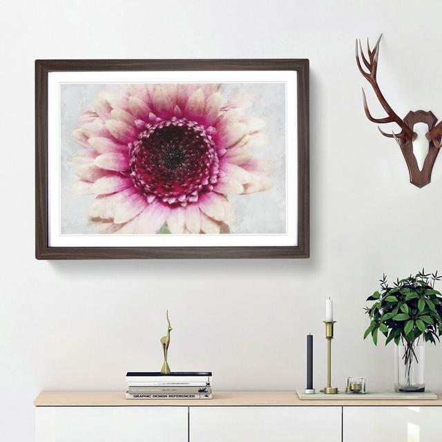 Heart of a Pink Gerbera - Picture Frame Painting Print East Urban Home Frame Option: Walnut Framed, Size: 24cm H x 33cm W x 2cm D on Productcaster.