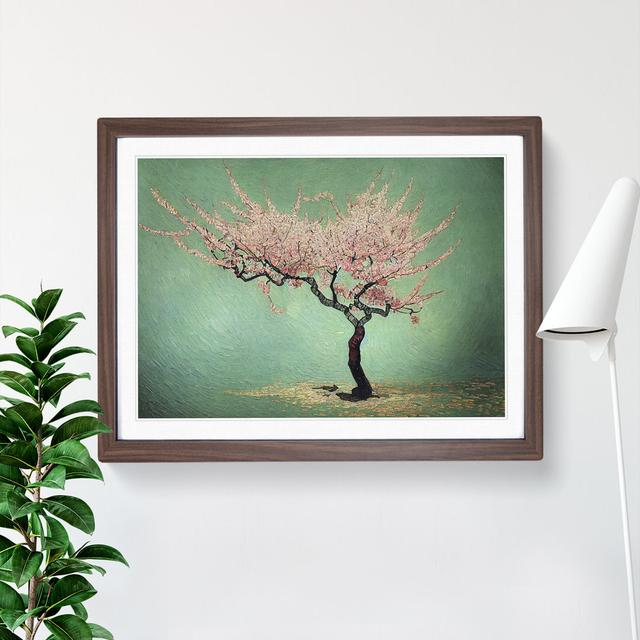 Enlightening Cherry Blossom Tree - Single Picture Frame Print Marlow Home Co. Frame Colour: Walnut Framed, Size: 25cm H x 34cm W x 2cm D on Productcaster.