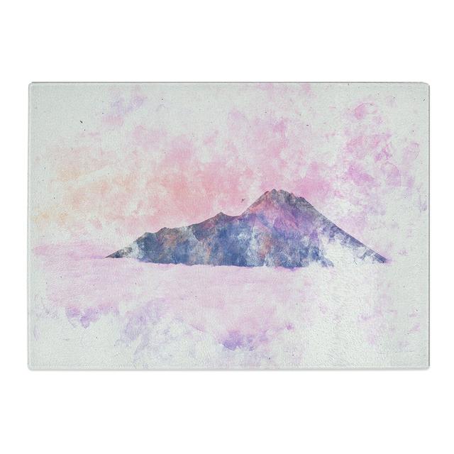 Tempered Glass Mount Merapi in Indonesia Chopping Board East Urban Home Size: 28.5 cm x 39 cm on Productcaster.