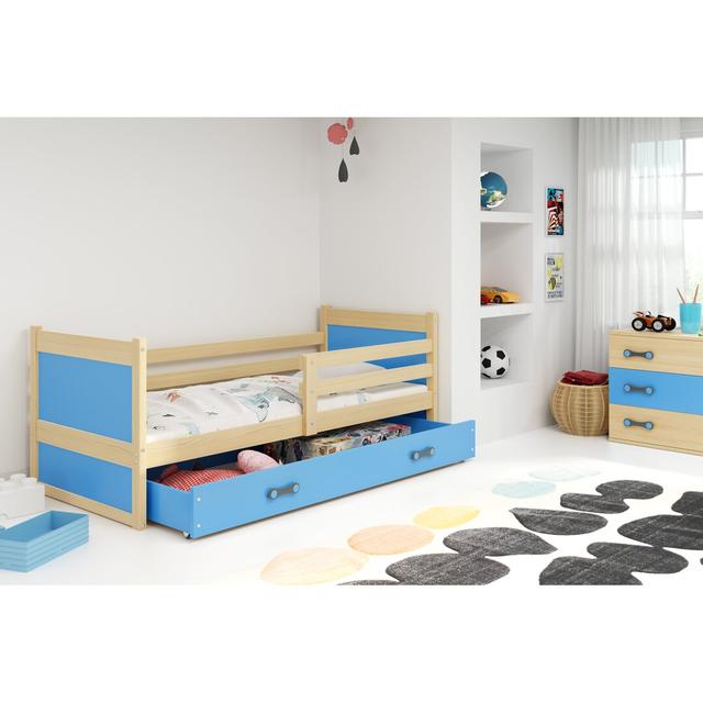 Bett Yoselin mit Schubladen Harriet Bee Farbe (Bettgestell): Kiefer/Blau on Productcaster.