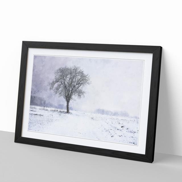 Tree in the Winter Vol.2 - Picture Frame Graphic Art East Urban Home Size: 48cm H x 65cm W x 2cm D, Frame Option: Black on Productcaster.