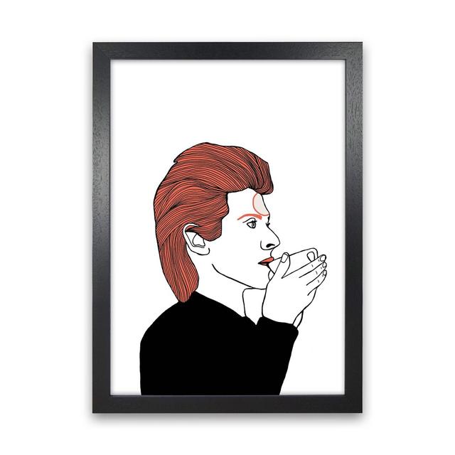 Bowie Tea by Carissa Tanton - Graphic Art Print on Paper Ophelia & Co. Frame Option: Black Framed, Size: 46cm H x 34cm W x 3cm D on Productcaster.