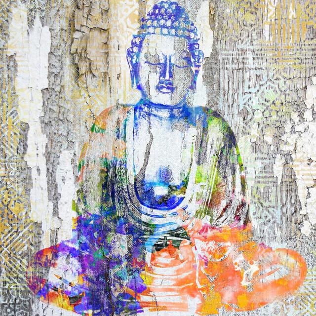 Timeless Buddha II by Surma & Guillen - Wrapped Canvas Painting Latitude Vive Size: 76cm H x 76cm W x 3.8cm D on Productcaster.