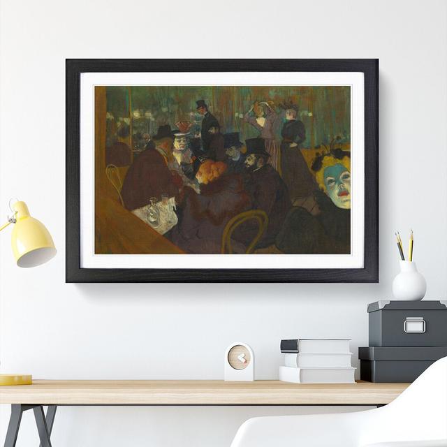 At the Cabaret by Henri De Toulouse-Lautrec - Picture Frame Painting East Urban Home Size: 27cm H x 36cm W x 2cm D, Frame Option: Black Framed on Productcaster.