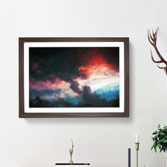 Dancing Sky in Abstract - Picture Frame Graphic Art Print East Urban Home Frame Option: Walnut Framed, Size: 27cm H x 36cm W x 2cm D on Productcaster.