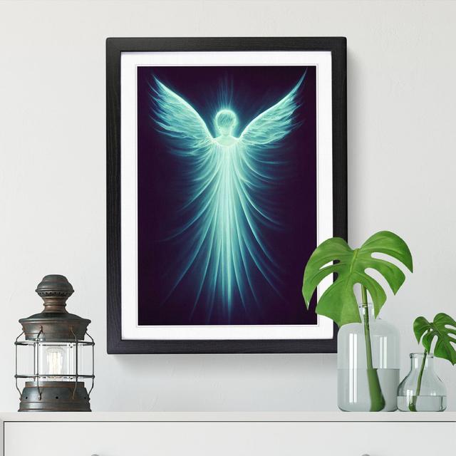 Angel Spray Happy Larry Size: 64cm H x 46cm W x 2cm D, Format: Oak Framed on Productcaster.