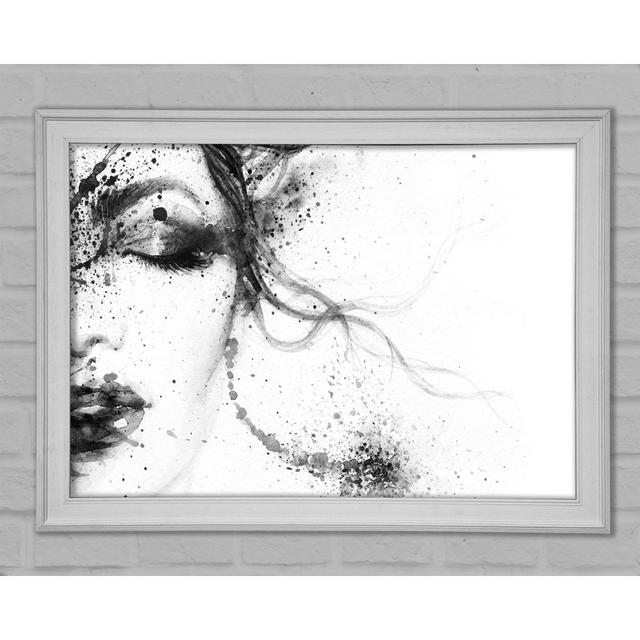 Watercolour Woman Face Framed Print Canora Grey Size: 21cm H x 29.7cm W x 1.5cm D, Format: White Framed Paper on Productcaster.