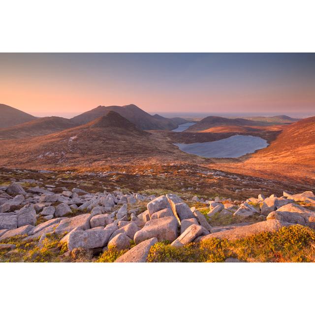 Sunrise Over Mourne Mountains by Sara_winter - Wrapped Canvas Print Union Rustic Size: 20cm H x 30cm W x 3.8cm D on Productcaster.