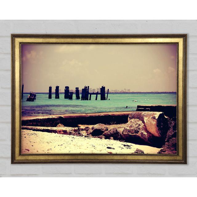 Old Harbour Framed Print Highland Dunes Size: 21cm H x 29.7cm W x 1.5cm D on Productcaster.