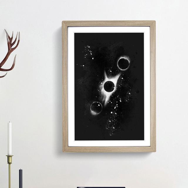 Total Eclipse of the Moon - Picture Frame Painting Print East Urban Home Frame Option: Oak Framed, Size: 45cm H x 33cm W x 2cm D on Productcaster.