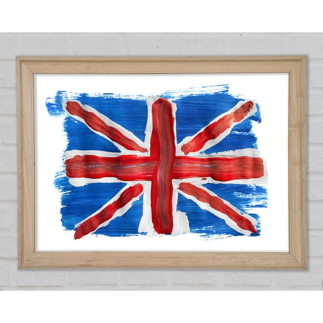 Union Jack Painting - Single Picture Frame Art Prints Rosalind Wheeler Size: 42cm H x 59.7cm W x 1.5cm D on Productcaster.