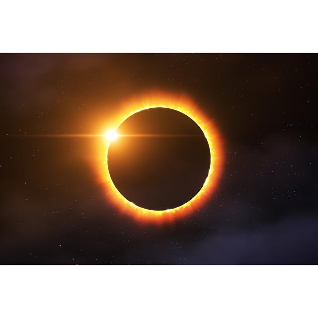 Solar Eclipse - Wrapped Canvas Photograph Ebern Designs Size: 51cm H x 76cm W x 3.8cm D on Productcaster.