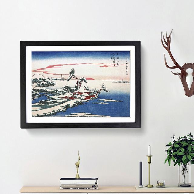 Snow on New Years Day at Susaki by Utagawa Hiroshige - Picture Frame Painting Print East Urban Home Frame Option: Black Framed, Size: 27cm H x 36cm W on Productcaster.