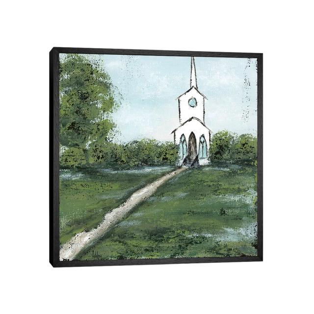 Little Country Church by Ashley Bradley - Print on Canvas Ebern Designs Format: Black Framed, Size: 93.98cm H x 93.98cm W x 3.81cm D on Productcaster.