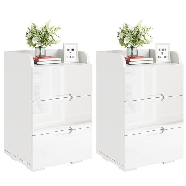 Bedside Table 2-piece Set (Set of 2) Metro Lane on Productcaster.