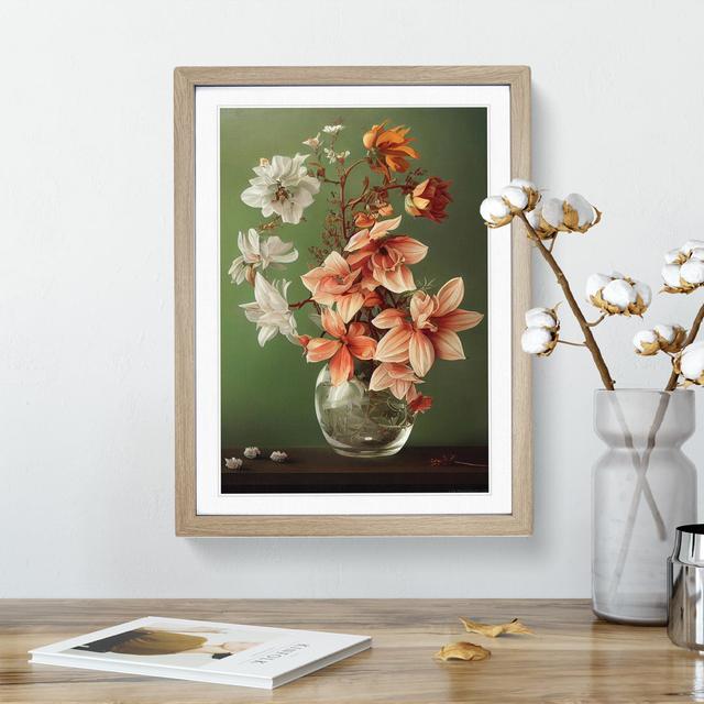 XV1022-4955X Victorious Flowers - Print 17 Stories Matte Colour: White, Format: Oak Framed, Size: 36cm H x 27cm W on Productcaster.