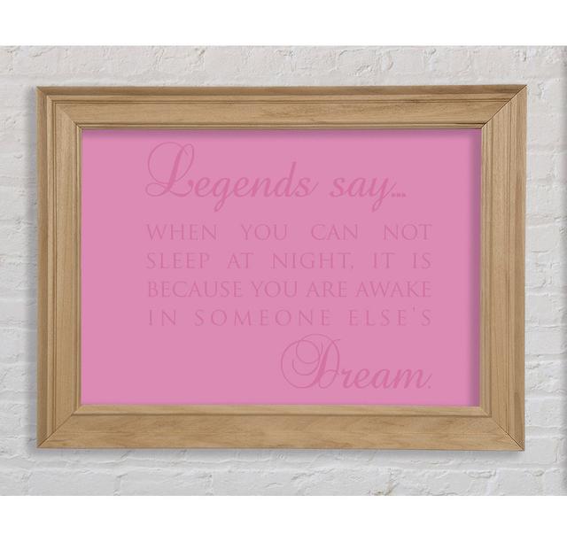 Nicasio Legends Say Dream Lilac Framed Print Wall Art Happy Larry Format: Natural Framed Paper, Size: 100cm H x 141.4cm W x 8cm D, Colour: Lime Green on Productcaster.