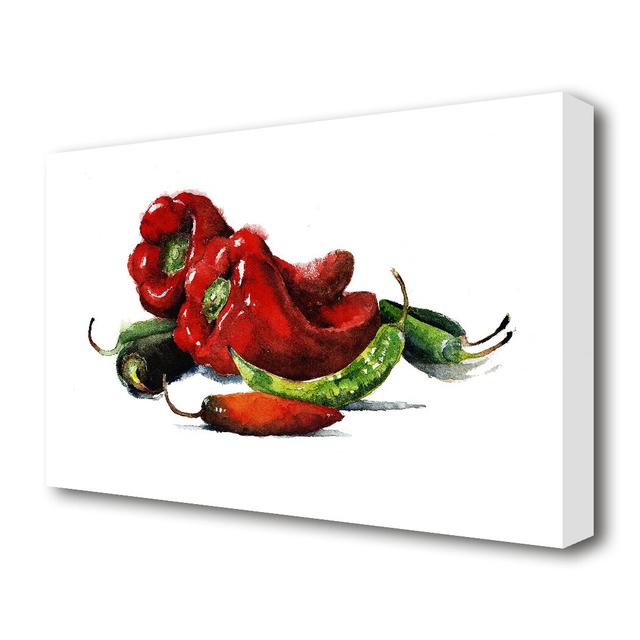 Chili Choice Kitchen - Wrapped Canvas Painting Print East Urban Home Size: 66 cm H x 101.6 cm W on Productcaster.