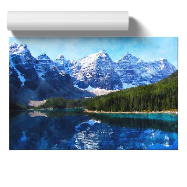 Mountain in Banff Park Canada - Unframed Graphic Art East Urban Home Size: 42cm H x 59cm W x 0.1cm D on Productcaster.