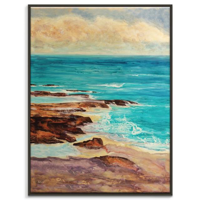 Ocean Inlet by Jennifer Webb Art Print Wrapped on Canvas East Urban Home Frame Options: Black on Productcaster.