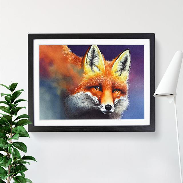 Fox Vol.3 - Picture Frame Graphic Art Alpen Home Size: 25cm H x 34cm W x 2cm D, Frame Colour: Black on Productcaster.