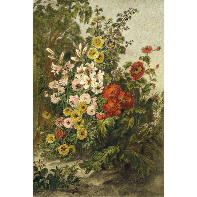 Flower Garden by Vision Studio - Wrapped Canvas Painting Rosalind Wheeler Size: 91cm H x 61cm W on Productcaster.