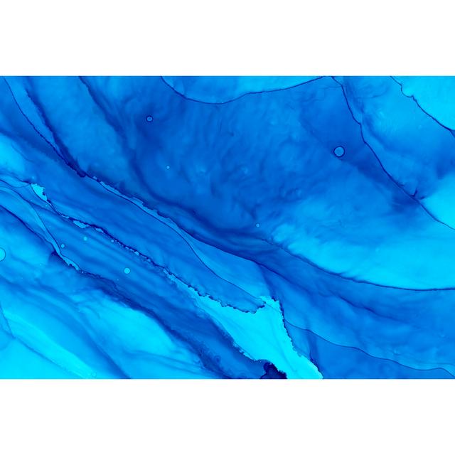 Sky Blue Alcohol Ink Background - Wrapped Canvas Art Prints Metro Lane Size: 20cm H x 30cm W x 3.8cm D on Productcaster.