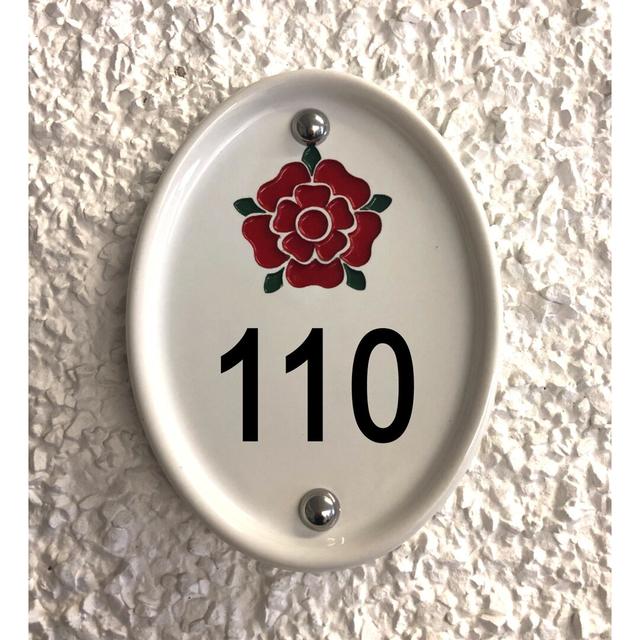 17cm Grovebury Flush Mount House Number Dakota Fields Number: 110 on Productcaster.