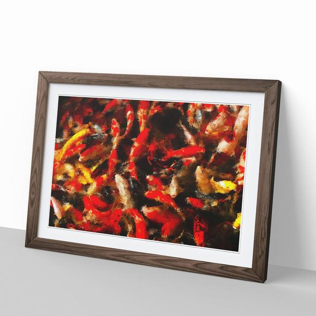 Many Fish - Picture Frame Painting East Urban Home Frame Option: Walnut Framed, Size: 36cm H x 48cm W x 2cm D on Productcaster.