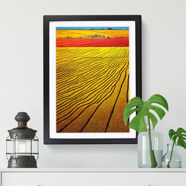 Wheat Field Modern Art - Single Picture Frame Print ClassicLiving Size: 64cm H x 46cm W x 2cm D, Frame Option: Oak on Productcaster.