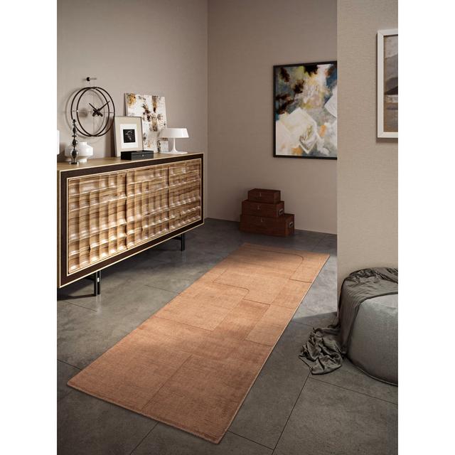 Kollektion 1906 Hand Crafted Hand Loomed Area Rug Villeroy & Boch Colour: Brown, Rug Size: Rectangular 80 cm x 250 cm on Productcaster.