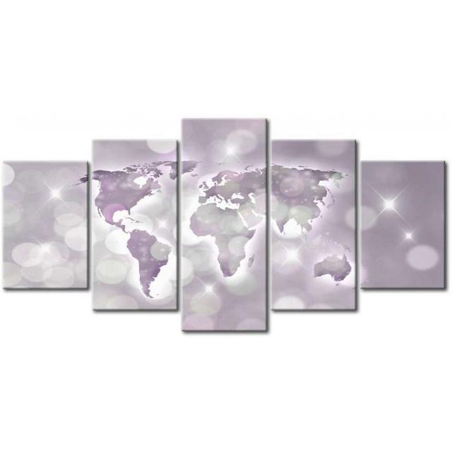 'Amethyst World' Graphic Art Multi-Piece Image on Wrapped Canvas East Urban Home Size: 50 cm H x 100 cm W on Productcaster.