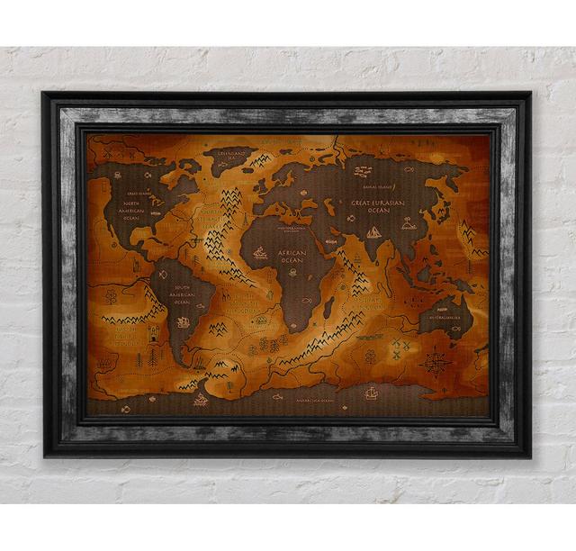 Ancient World Map - Print Bright Star Size: 59.7cm H x 84.1cm W x 8cm D on Productcaster.