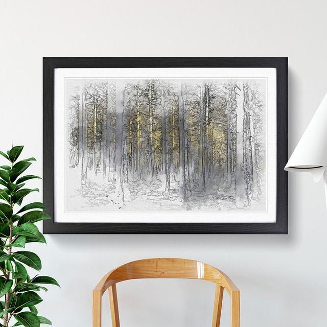 Sunlight Forest Vol.4 Sketch - Picture Frame Graphic Art East Urban Home Frame Option: Black, Size: 36cm H x 48cm W x 2cm D on Productcaster.