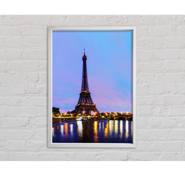 Eiffel Tower Dusk - Print Bright Star Size: 84.1cm H x 59.7cm W x 3.3cm D on Productcaster.