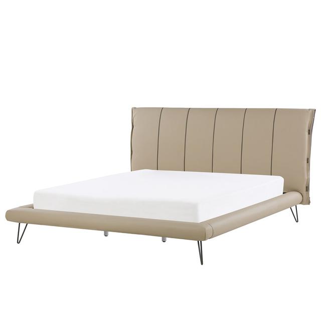 Margie Upholstered Bed Frame Brayden Studio Colour: Beige, Size: Super King (6') on Productcaster.