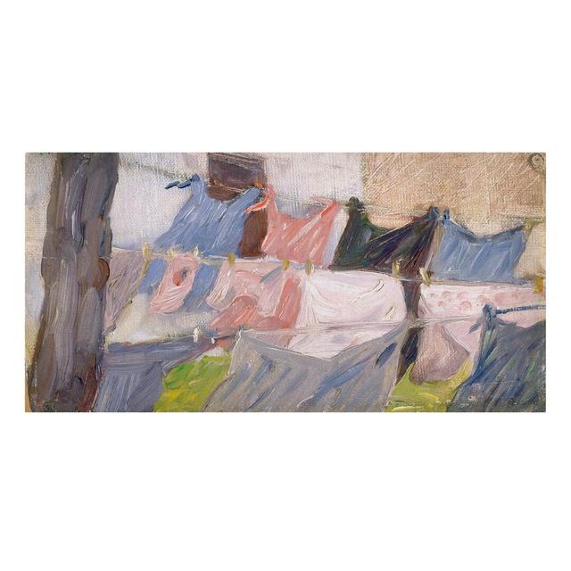 Fluttering Laundry in the Wind by Franz Marc - Wrapped Canvas Art Print Rosalind Wheeler Size: 50cm H x 100cm W on Productcaster.