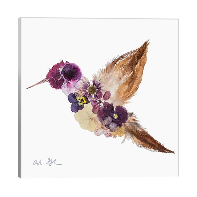 Hummingbird by Oxeye Floral Co - Wrapped Canvas Giclee Art Print East Urban Home Size: 45.72cm H x 45.72cm W x 1.91cm D on Productcaster.