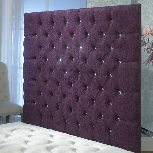 Shaw Upholstered Headboard Rosdorf Park Size: Super King (6'), Colour: Plum on Productcaster.