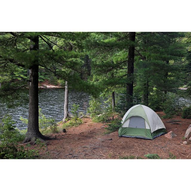 Green Tent by Ca2Hill - Wrapped Canvas Photograph Alpen Home Size: 51cm H x 76cm W on Productcaster.