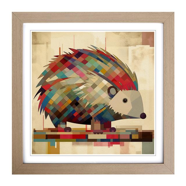 Hedgehog Constructivism - Single Picture Frame Print on Wood Alpen Home Frame Colour: Oak on Productcaster.