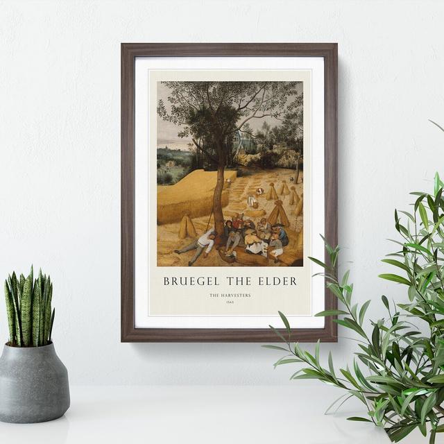 The Harvesters by Pieter Bruegel the Elder - Picture Frame Painting East Urban Home Frame Option: Walnut Framed, Size: 65cm H x 48cm W x 2cm D on Productcaster.