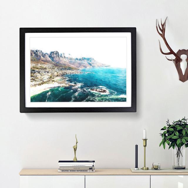 Cape Town in South Africa - Picture Frame Graphic Art Print East Urban Home Frame Option: Black Framed, Size: 24cm H x 33cm W x 2cm D on Productcaster.