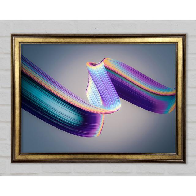 Neon Coloured Ribbon Framed Print Ivy Bronx Size: 42cm H x 59.7cm W x 1.5cm D on Productcaster.