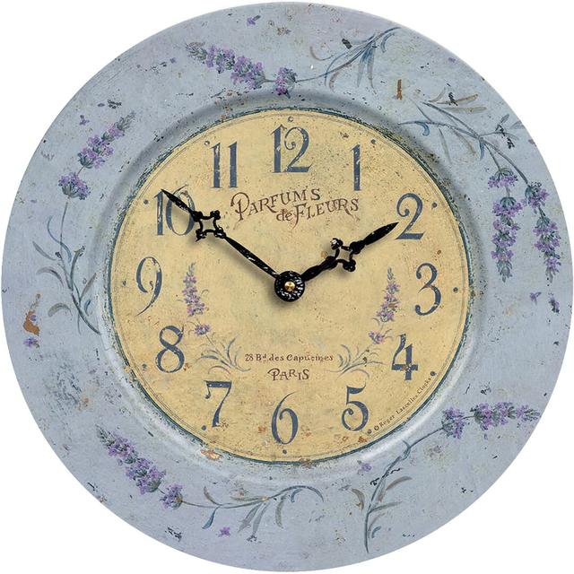 36cm Lavender Theme Wall Clock Roger Lascelles Clocks on Productcaster.