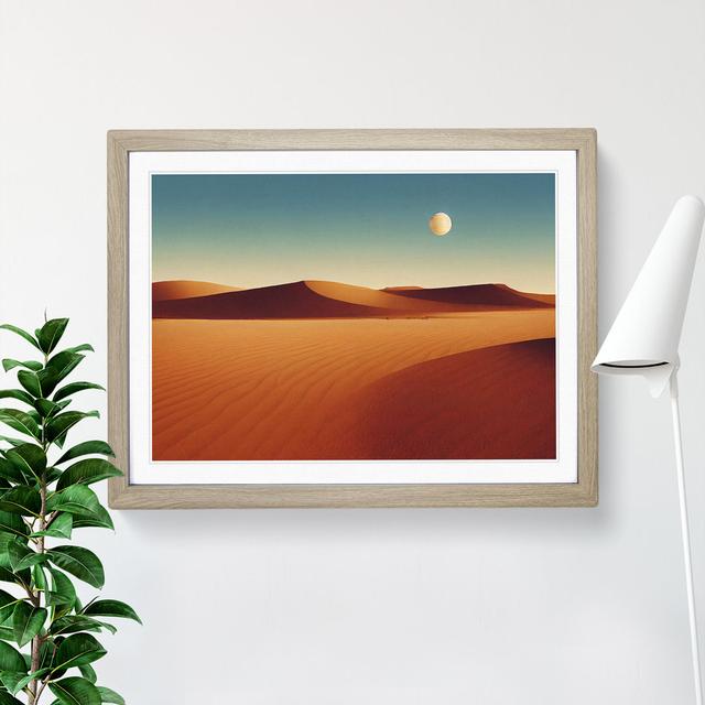 Modern Desert - Picture Frame Graphic Art Natur Pur Frame Colour: Oak, Size: 46cm H x 64cm W x 2cm D on Productcaster.